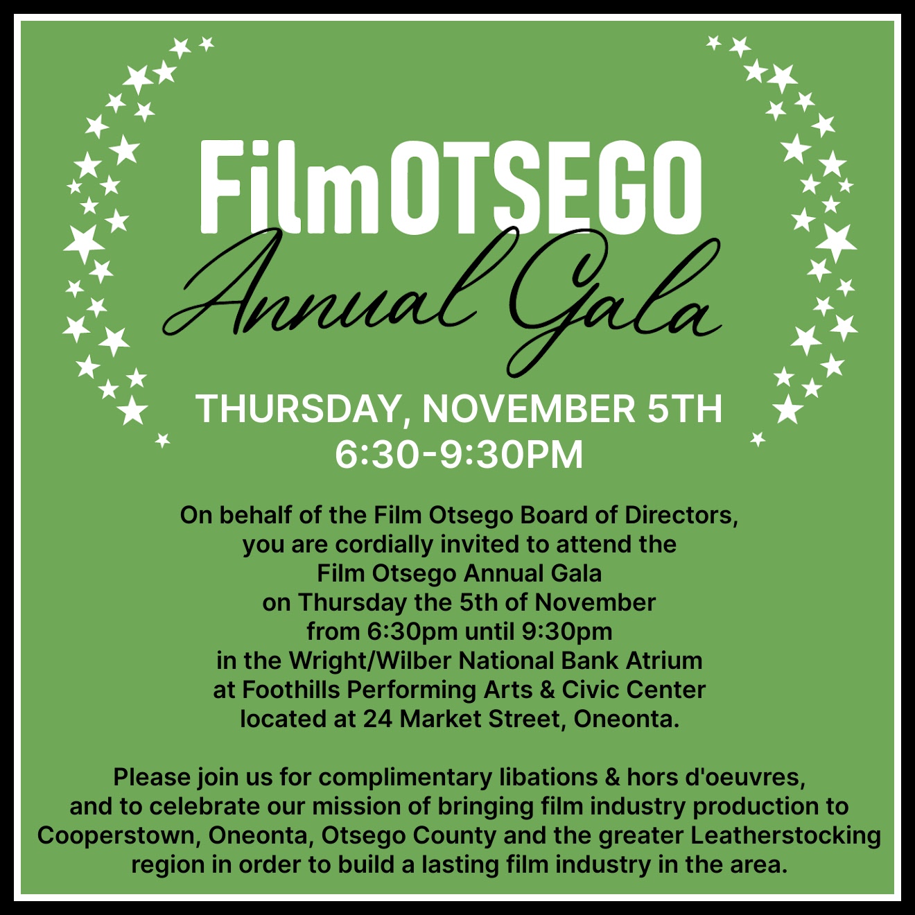 Film Otsego Invitation